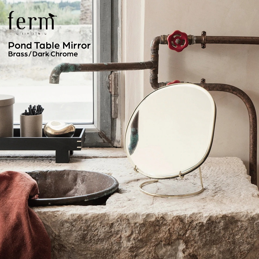 ferm LIVING/ファームリビング/Pond Table Mirror/ポンドテーブルミラー/北欧/デンマーク