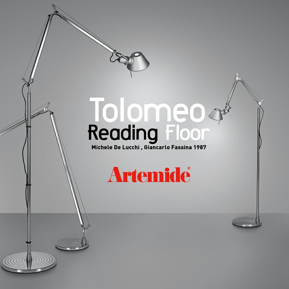 Artemide アルテミデ TOLOMEO Reading FLOOR Aluminium