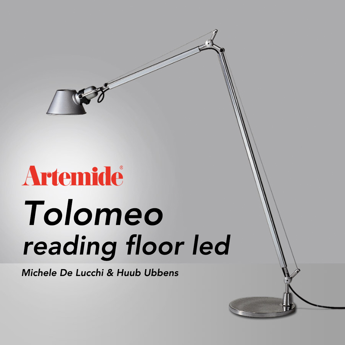 Artemide アルテミデ TOLOMEO Reading FLOOR LED Aluminium トロメオ