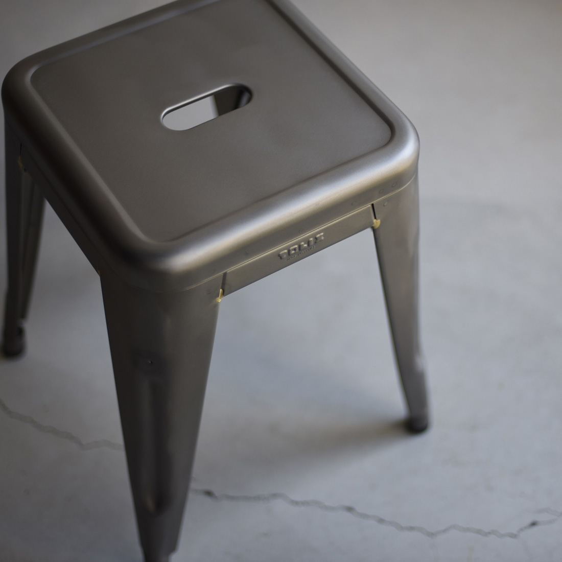 Tolix トリックス H 45 Stool Raw Steel Hスツール ロースチール 背もたれなし 椅子 スタッキングチェア