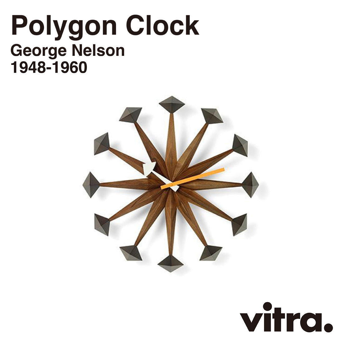 vitra ヴィトラ Polygon Clock ポリゴンクロック Wall Clocks ウォールクロック GeorgeNelson ジョージ・ネルソン 時計 掛時計 インテリア 北欧 スイス｜shinwashop