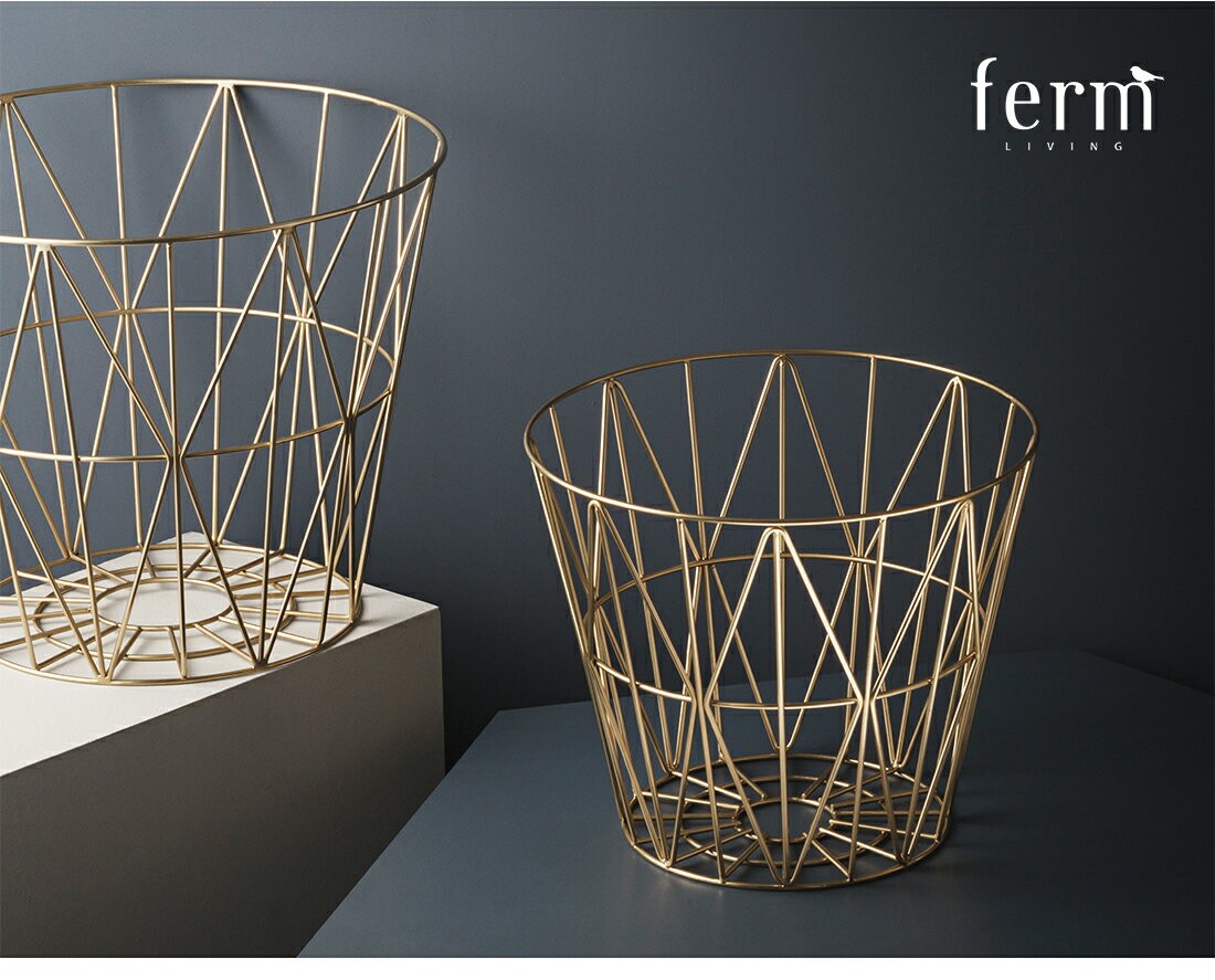 ferm LIVINGファームリビング　ワイヤーバスケット　天板付き ferm LIVING ファームリビング Wire Basket Top S ワイヤー