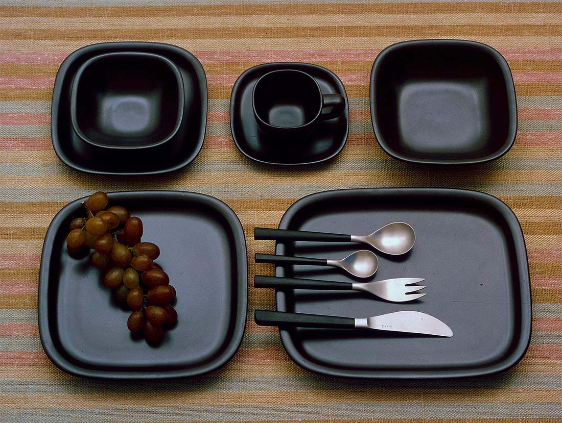 ceramic japan セラミック・ジャパン 白黒 plate L 柳宗理