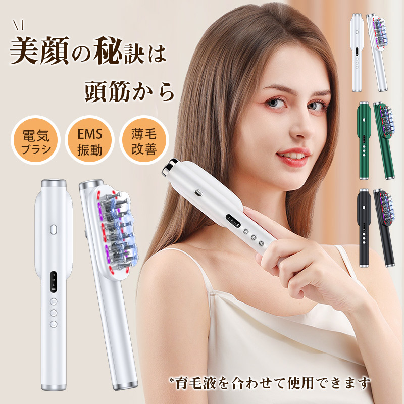 美顔器 電気ブラシ EMS 目元 頭皮 電気針 ヘッドマッサージ 振動 美容