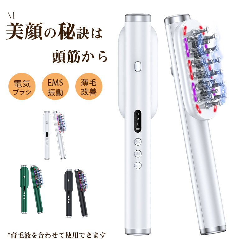 美顔器 電気ブラシ EMS 目元 頭皮 電気針 ヘッドマッサージ 振動 美容