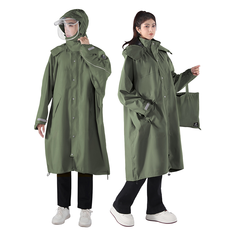 レディースレインコート、レインウエア（色：カーキ系）｜コート