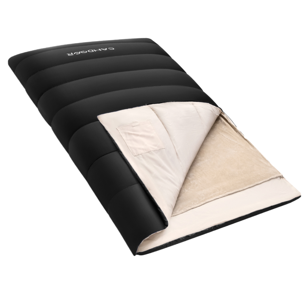 寝袋 冬用 ねぶくろ【Camdoor】3500g 夏用 封筒型 上下連結可能 幅広 2