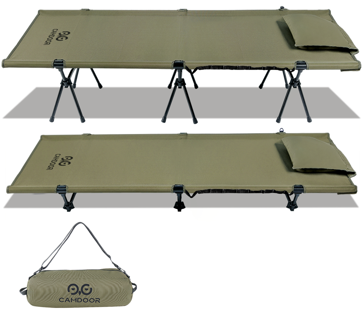 キャンプコット【高品質1000D&枕カバー】2WAY コットワイド