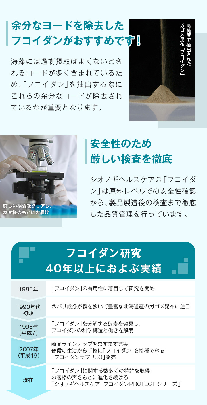 余分なヨードを除去したフコイダン