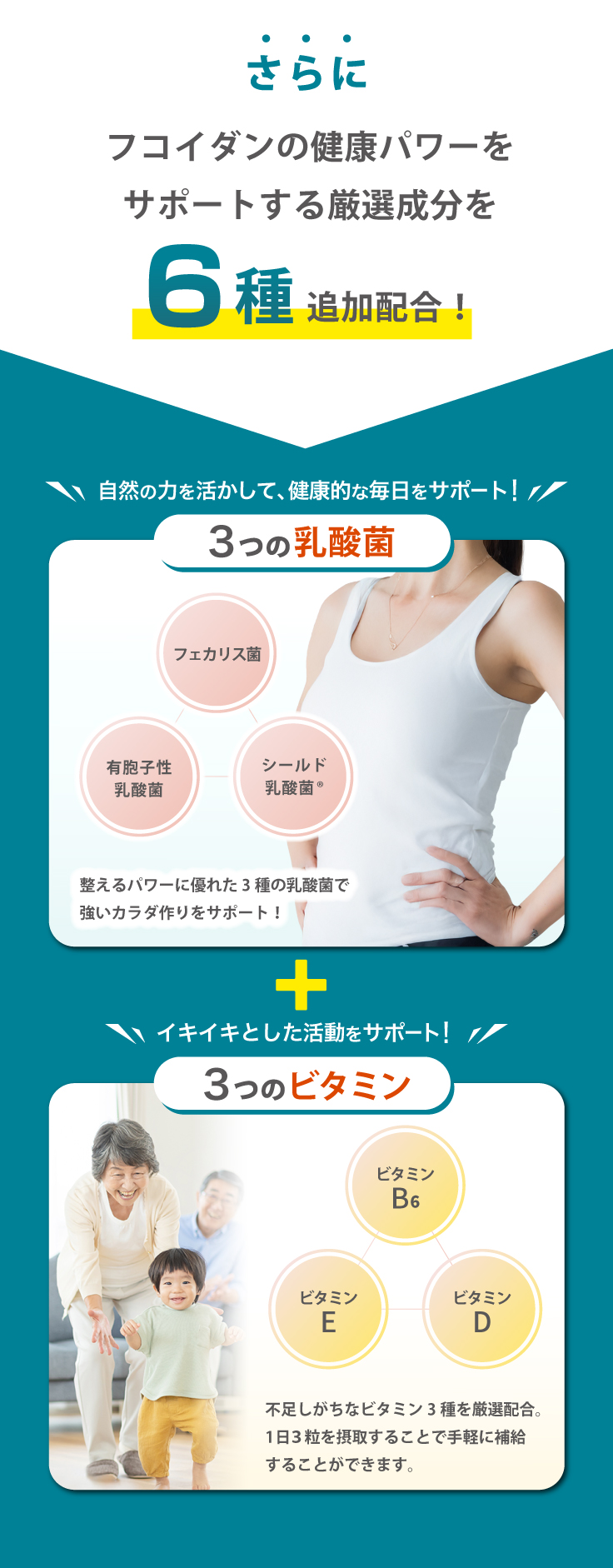 さらに6種追加配合