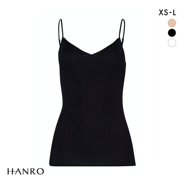 新品未使用タグ付　HANROハンロ　キャミソール　70C ブラック ハンロ ウール・シルク素材 キャミソール UIH500｜ワコール直営の公式