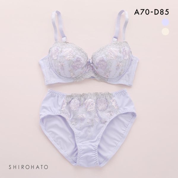 SHIROHATO（白鳩） ブラジャー 段差すっきり体験 クラシカルローズ刺繍