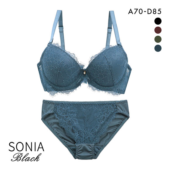 ソニアブラック SONIA BLACK アイラッシュレース ブラジャー ショーツ セット ABCD