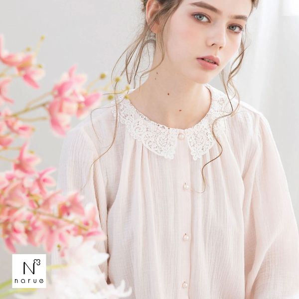 ナルエー NARUE シュークリーム ガーゼ パジャマ ルームウェア ワンピース Narue ナルエー パジャマ シュークリームガーゼ R ベーシック