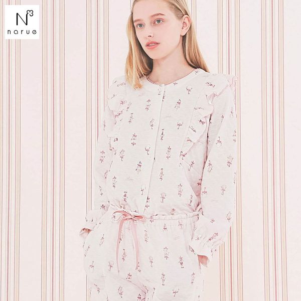 もも（新品未使用）ナルエーさくらんぼパジャマ２点 裏綿接結チェリープルオーバー｜パジャマ｜ナルエー公式通販サイト