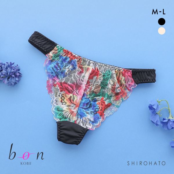 BON ビーオーエヌ 脇高ノンワイヤーブラ とろRich 花柄プリント