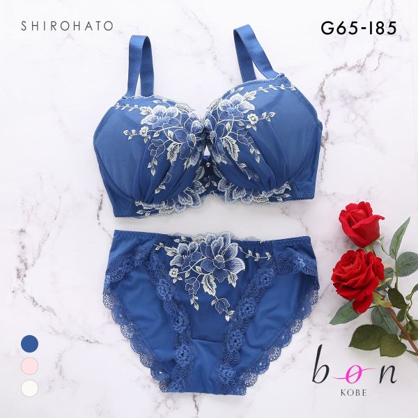 シロハト　ブラジャー　ショーツ　大きいサイズ　G85 SHIROHATO ブラジャー ショーツ セット 3点 中身が見える福袋