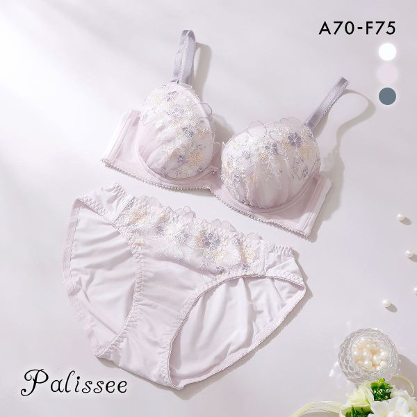 Palissee パリーゼ フローラルレース ブラセット 花柄刺繍 ラメ