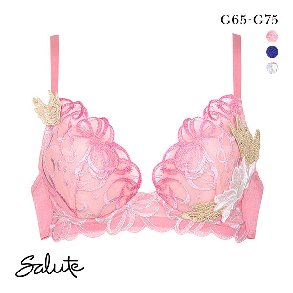 ワコール Wacoal サルート Salute 23SSブルーム 87G BTJ487 BTJ787 Real Up Bra ブラジャー DEF  リアルアップブラ 谷間 脇高 単品