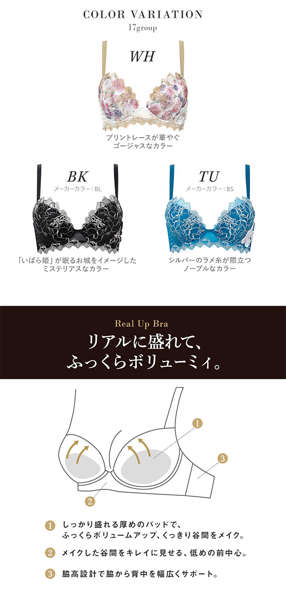 サルート（SALUTE） ブラジャー ワコール 17グループ 17G リアルアップ