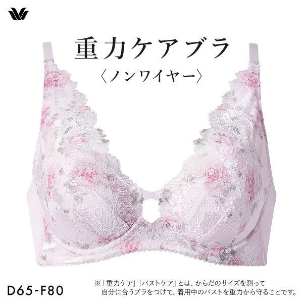 ブラジャー 大きいサイズ ノンワイヤー ワコール Wacoal 重力ケアブラ BXB194 D E F 単品の画像