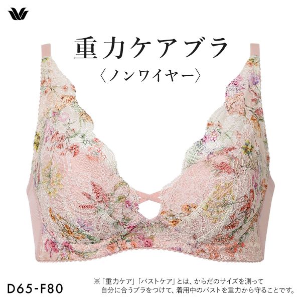 ブラジャー 大きいサイズ ノンワイヤー ワコール Wacoal 重力ケアブラ BXB194 D E F 単品の画像