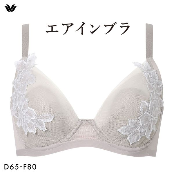 ワコール エアインブラ 3/4カップブラジャー 接触冷感 高通気 涼しい DEF Wacoal BXB427 大きいサイズの画像