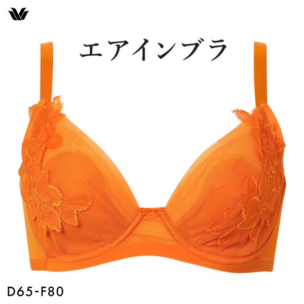 ワコール エアインブラ 3/4カップブラジャー 接触冷感 高通気 涼しい DEF Wacoal BXB427 大きいサイズの画像
