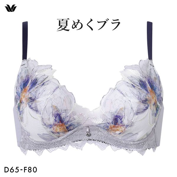 ワコール 夏めくブラ 3/4カップブラジャー DEF ワコール ブラジャー 吸汗速乾 高通気 Wacoal BXB485 大きいサイズの画像