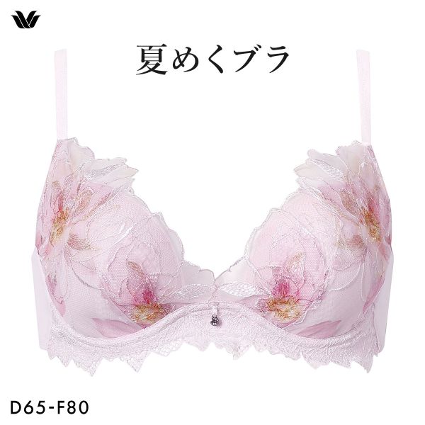ワコール 夏めくブラ 3/4カップブラジャー DEF ワコール ブラジャー 吸汗速乾 高通気 Wacoal BXB485 大きいサイズの画像
