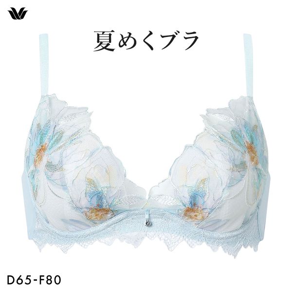 ワコール 夏めくブラ 3/4カップブラジャー DEF ワコール ブラジャー 吸汗速乾 高通気 Wacoal BXB485 大きいサイズの画像