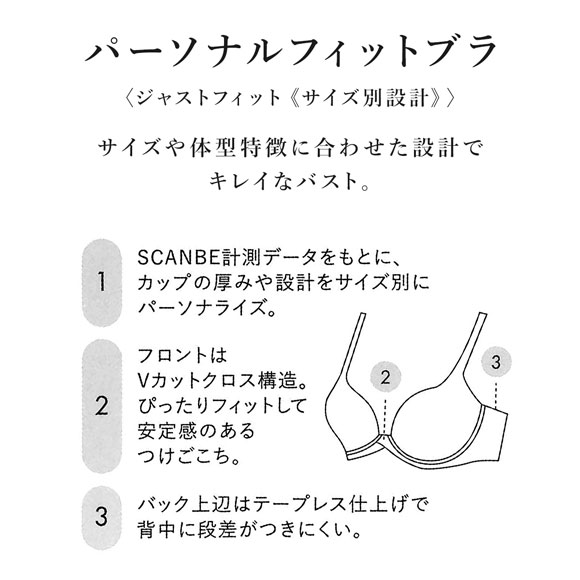 ワコール パーソナルフィットブラ 3/4カップ ブラジャー ジャストフィット サイズ別設計 DEF Wacoal