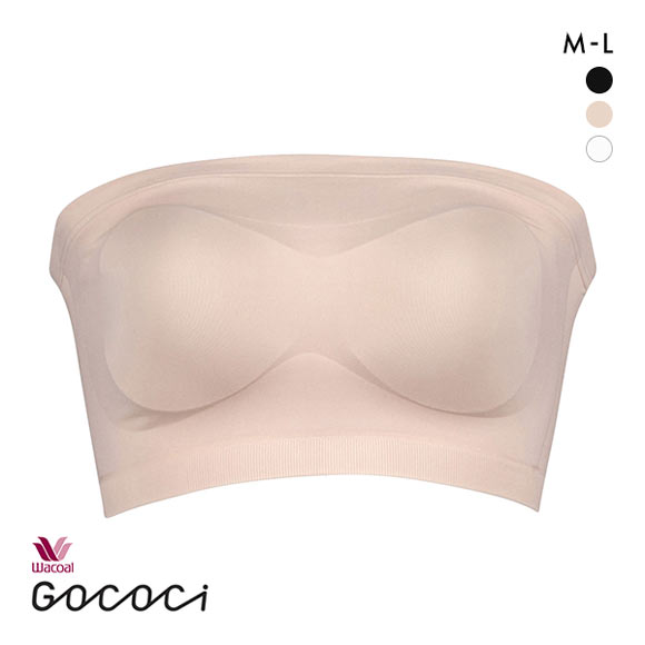 ワコール Wacoal ゴコチ GOCOCi CGG581 ラクに美胸キープ ブラジャー ノンワイヤー ストラップレス ML 単品 シームレス 無縫製