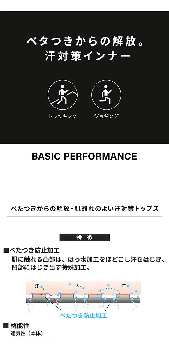 ワコール シーダブリューエックス 汗対策インナー べたつきからの解放 半袖 Wacoal CW-X WOMENS