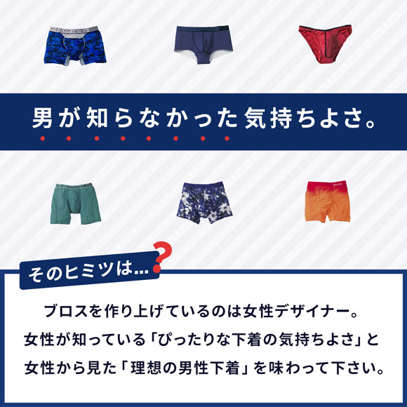 ブロス バイ ワコールメン BROS by WACOAL MEN のびて、包みこむ新感覚。PANTS HOLIC ボクサーパンツ S-LL 前閉じ 編立成形 立体設計