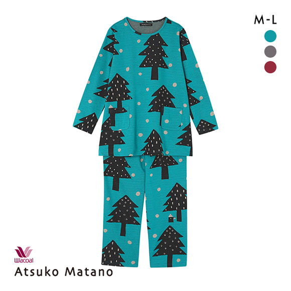 ワコール Wacoal マタノアツコ ATSUKO MATANO 長袖 大きな木 パジャマ 
