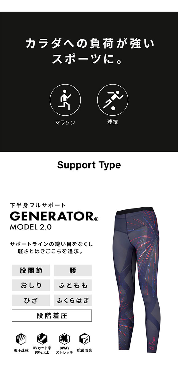 ワコール Wacoal シーダブリューエックス CW-X Womens GENERATOR ジェネレーターモデル2.0 スポーツタイツ ロング  レディース HZY399