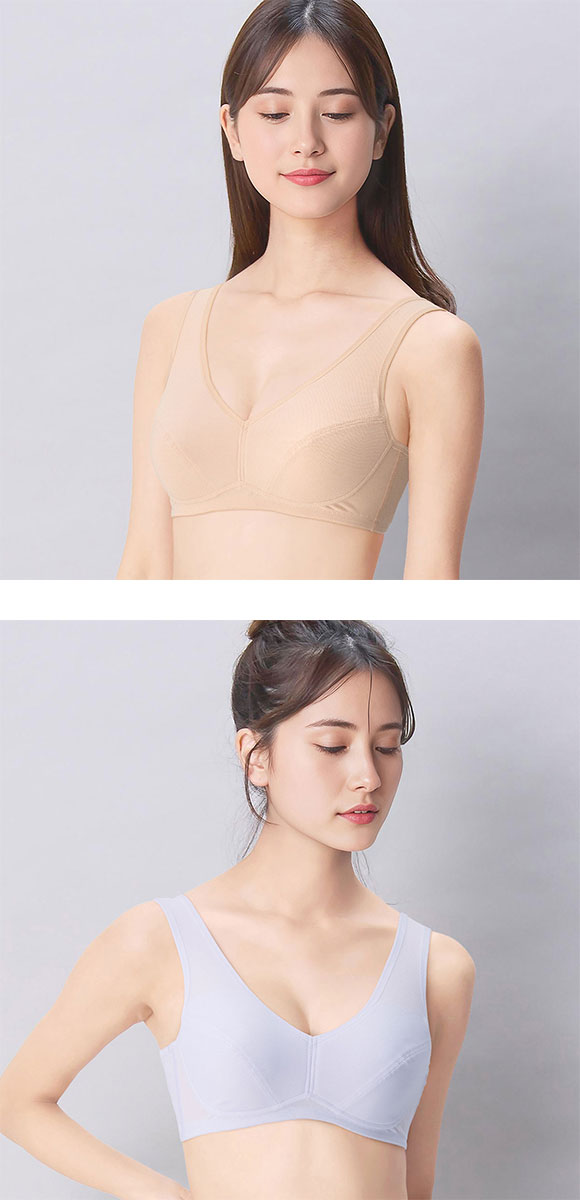 ワコール Wacoal ウイング Wing 動きやすく、さらりと快適。ウォーキングブラ ML ハーフトップ ノンワイヤーブラ 吸汗速乾