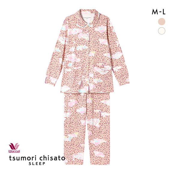 ワコール Wacoal ツモリチサト tsumori chisato SLEEP パリへの旅 上下セット ルームウェア パジャマ 長袖 前開き  綿100％ : 40udx581 : SHIROHATO(白鳩) - 通販 - Yahoo!ショッピング