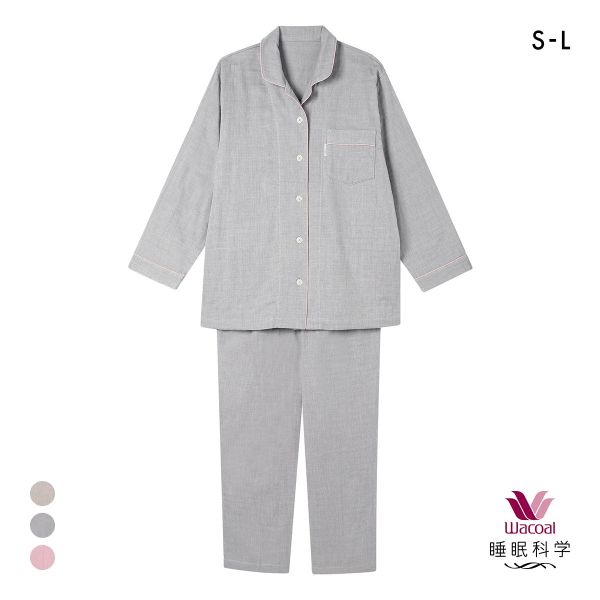 新品タグ付き 高級 睡眠科学 パジャマ ルームウェア サテン ストライプ L sk230511124_1.jpg