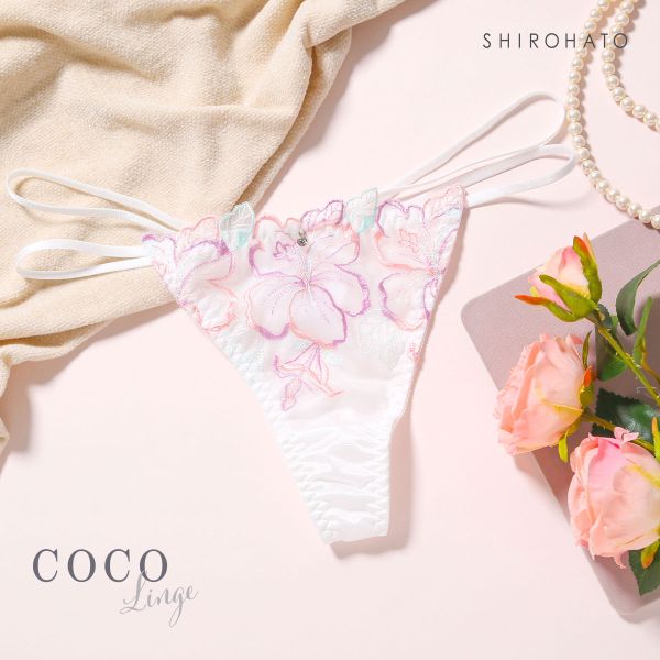 ココランジェ COCO Linge ハイビスカスアローハ Tバック ショーツ 