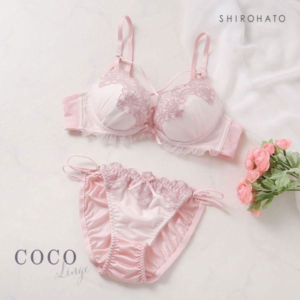 ココランジェ COCO Linge エレガントドレス ブラジャー ショーツ セット 谷間 大きいサイズ｜shirohato｜02