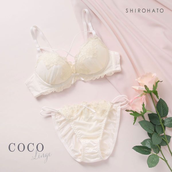 ココランジェ COCO Linge エレガントドレス ブラジャー ショーツ セット 谷間 大きいサイズ｜shirohato｜03