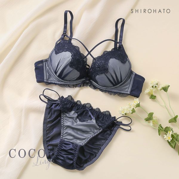 ココランジェ COCO Linge エレガントドレス ブラジャー ショーツ セット 谷間 大きいサイズ｜shirohato｜04