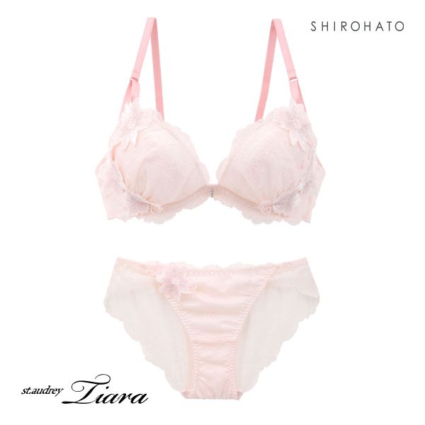 セントオードリー St.Audrey tiara セクシーピオニー 3/4カップ ブラジャー ショーツ セット ABCDEF バックレース｜shirohato｜03