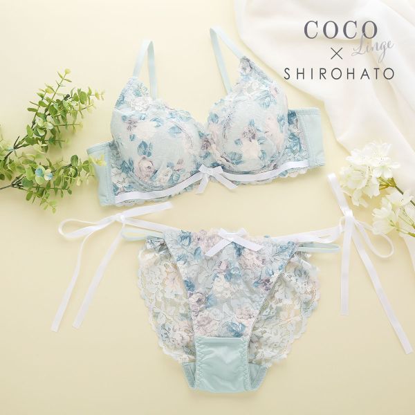 ココランジェ COCO Linge レーシーローズガーデン ショーツ セット モールド 脇高 脇肉 ...