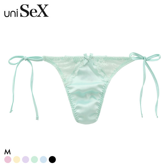 ユニセックス Satin x Lace cute TB Tバック ショーツ ジェンダーレス 男女兼用 TM uniSeX