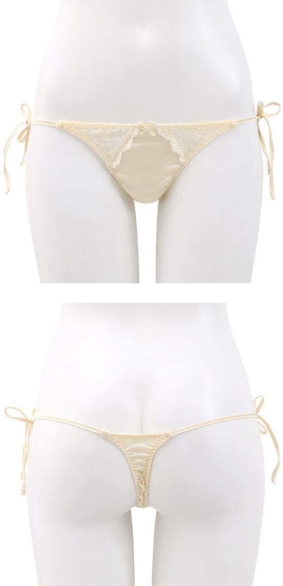 ユニセックス Satin x Lace cute TB Tバック ショーツ ジェンダーレス 男女兼用 TM uniSeX