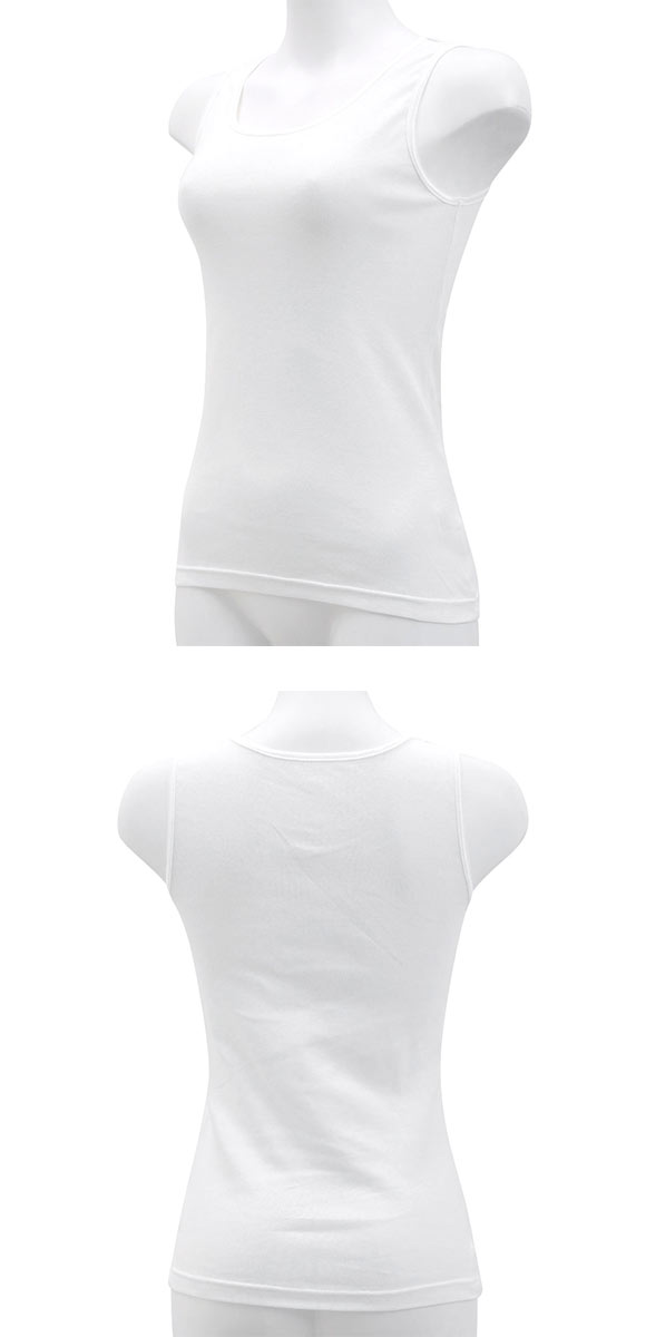 綿100％ タンクトップ インナー 素肌にやさしくフィット