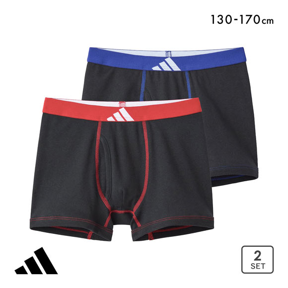 アディダス キッズ ジュニア用 綿100％ ボクサーパンツ 2枚組 adidas
